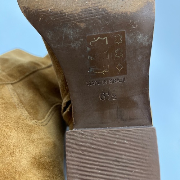 Madewell Sz 6.5 The Hailie Equestrian Brown Suede Boot Western Boho - Picture 8 of 16